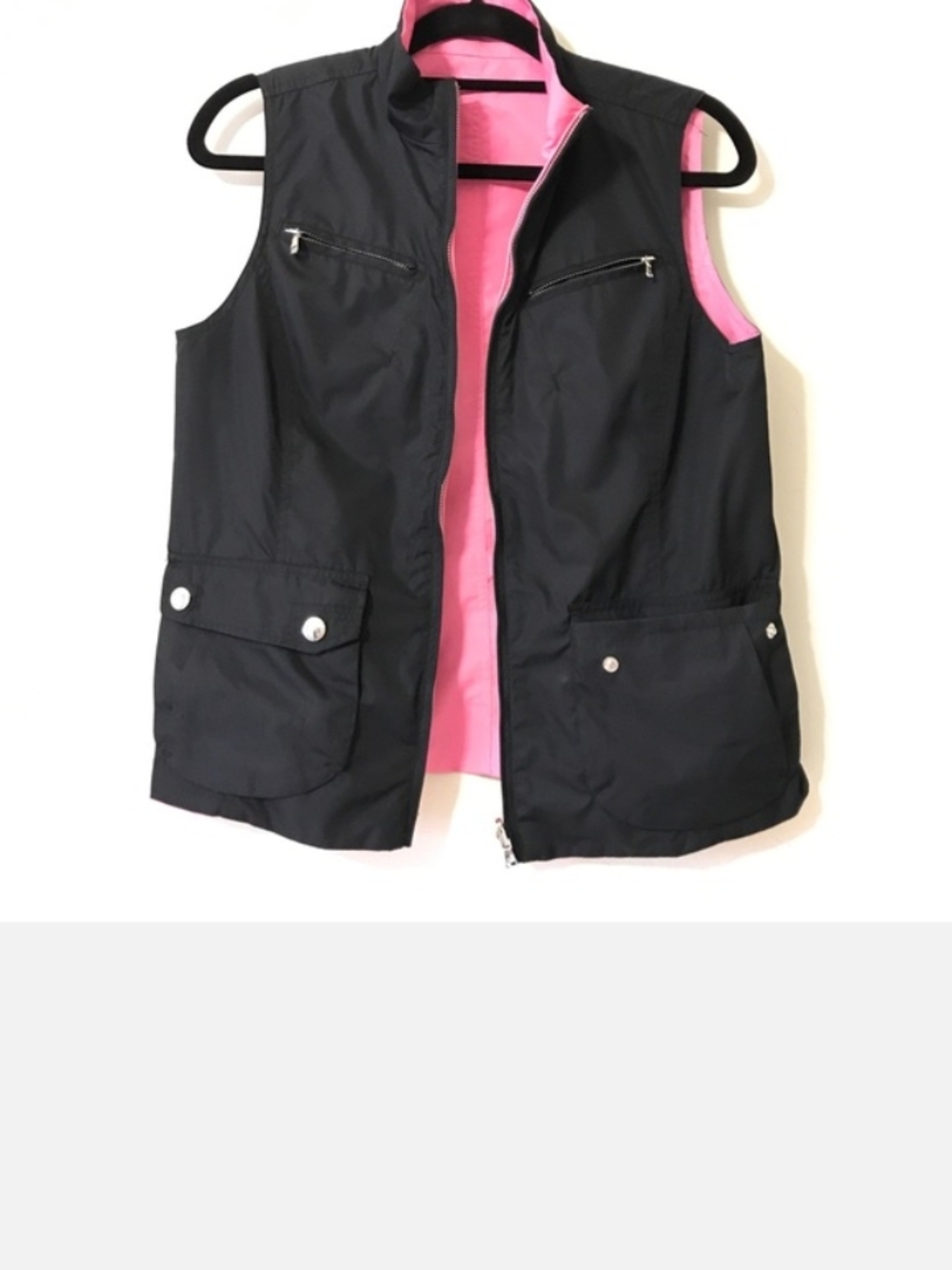 Lauren Ralph Lauren Black Vest with Pink Reversible